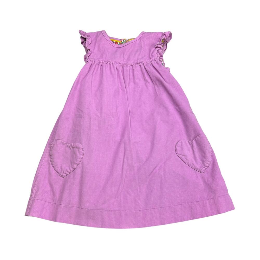 Girls Mini Boden Heart Corduroy Dress